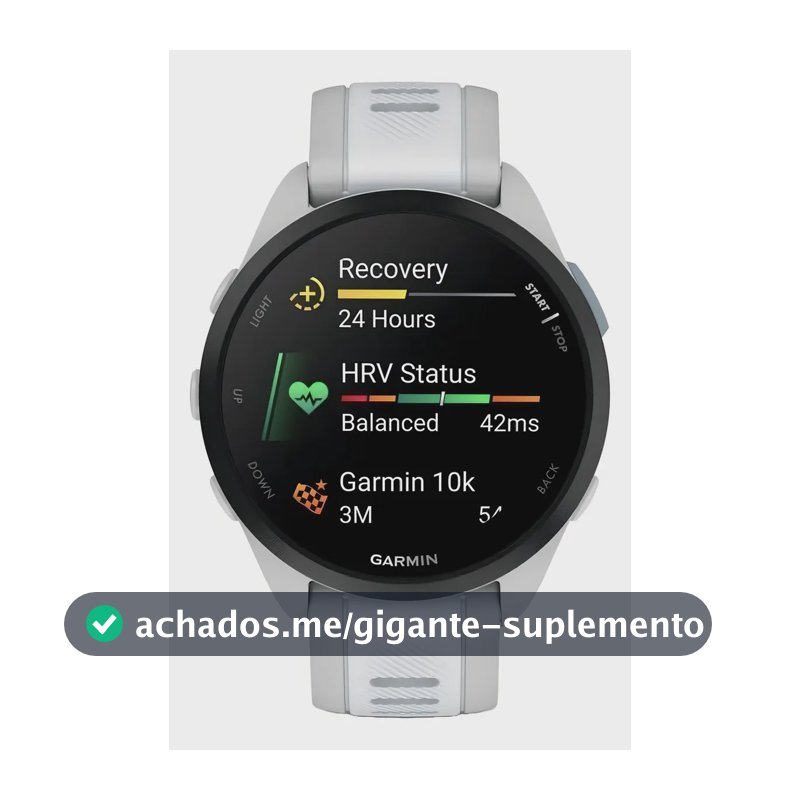 Relógio Garmin Forerunner 165 Amoled - Branco