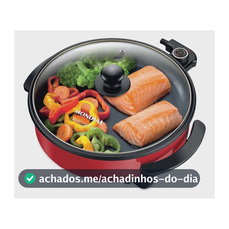 Panela Elétrica Pe-28 Redonda 1200w Mondial Cor Vermelho
