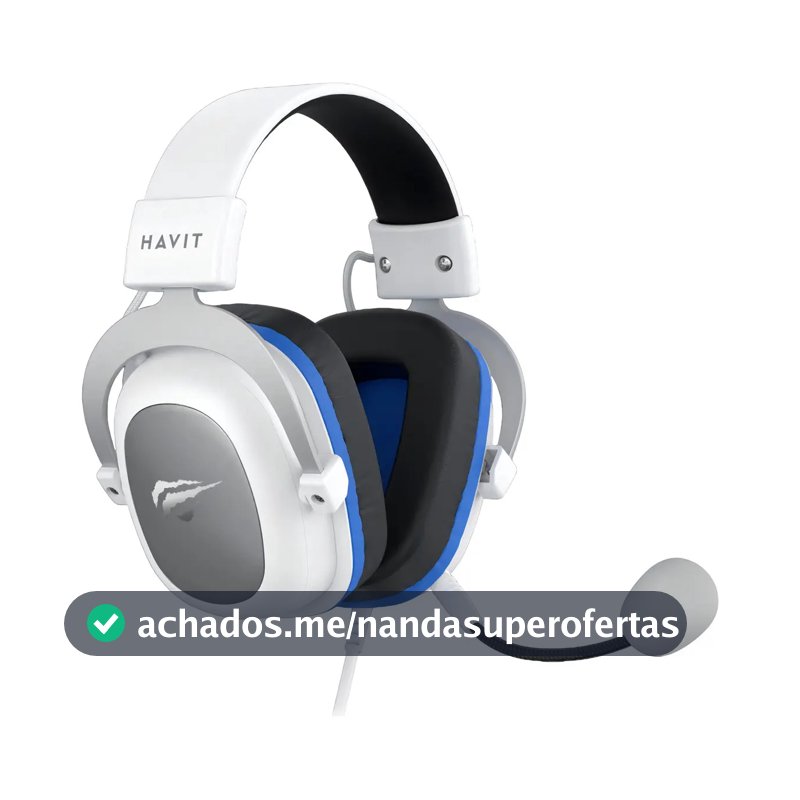 Headset Gamer Havit Gamenote H2002d Mic Removível Branco