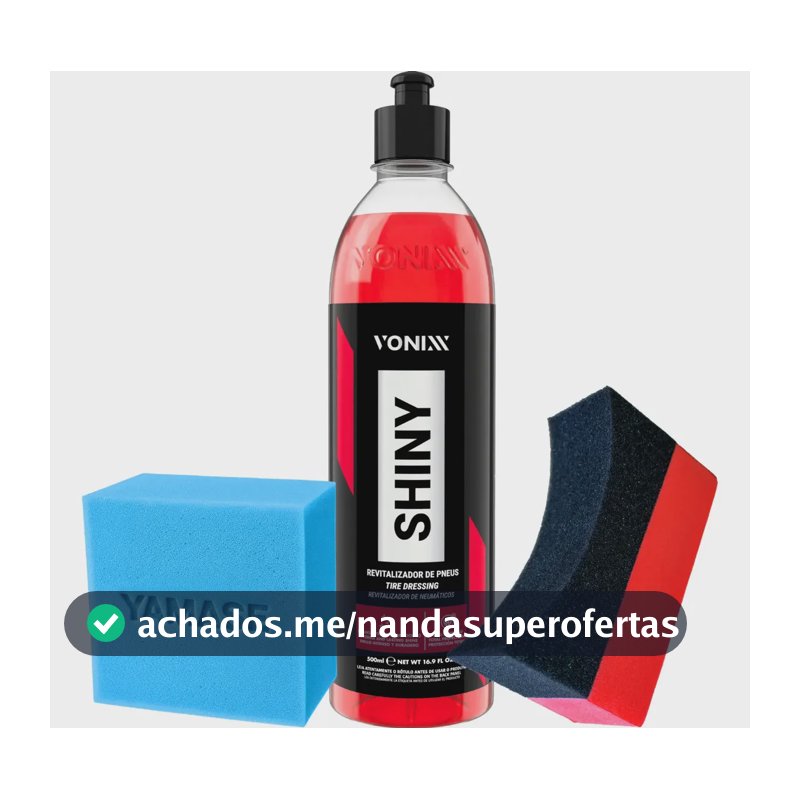 Aplicador Pneu Pretinho Mandala + Revitalizador Shiny Vonixx Azul