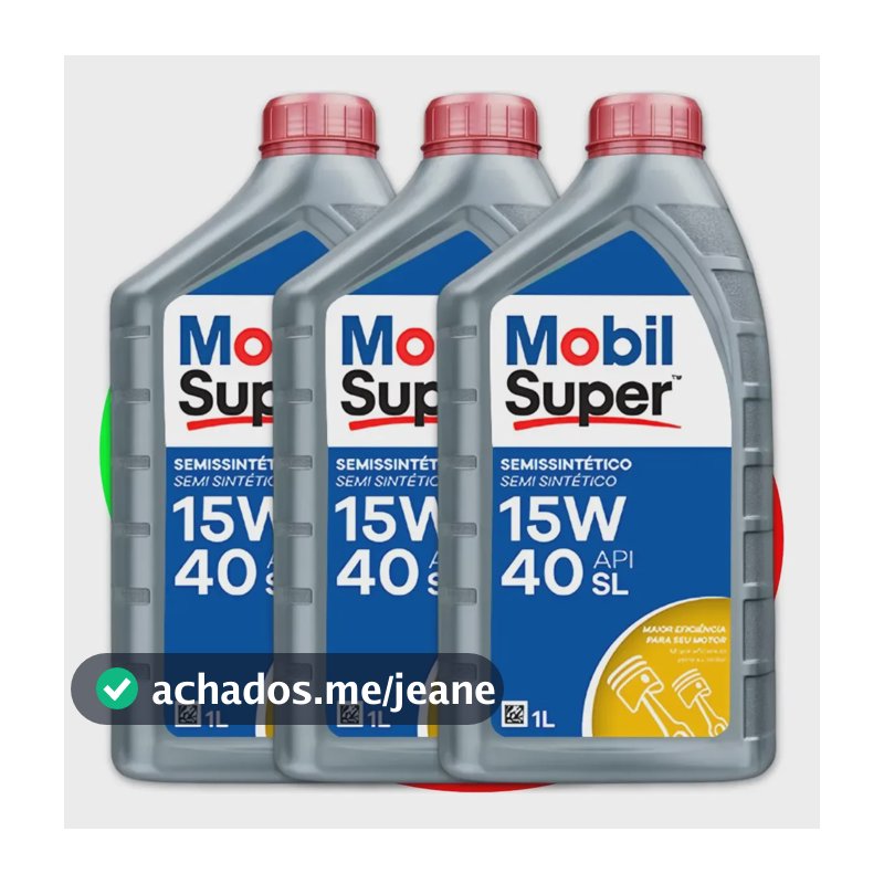 Kit 3l De Óleo Mobil 15w-40 Para Carros, Picapes E Suvs