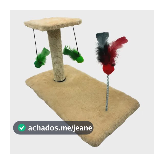 Arranhador Com Brinquedos Com Sisal  E Bolinhas