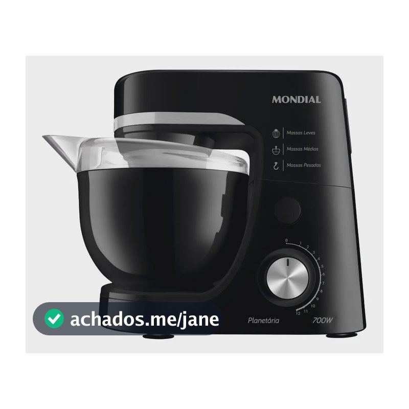 Batedeira Planetária, Mondial, 700W - BP-03-B