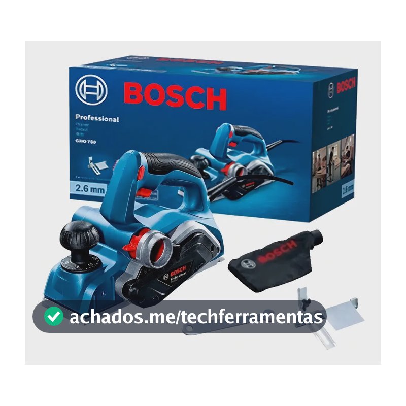 Plaina Elétrica Bosch GHO 700 700W 220V 82mm Profissional