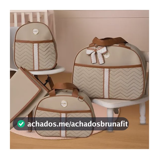 Kit Bolsa Maternidade 4 Peças Menina Incluso Pingente Laço