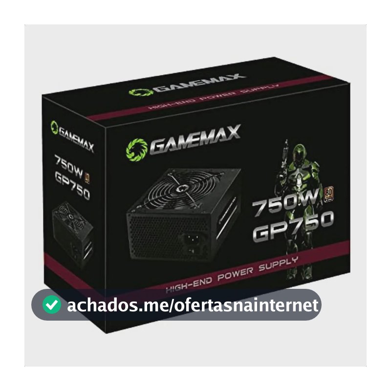 Fonte De Alimentacao 750w Gp750 80 Plus Bronze Gamemax Cor Preto