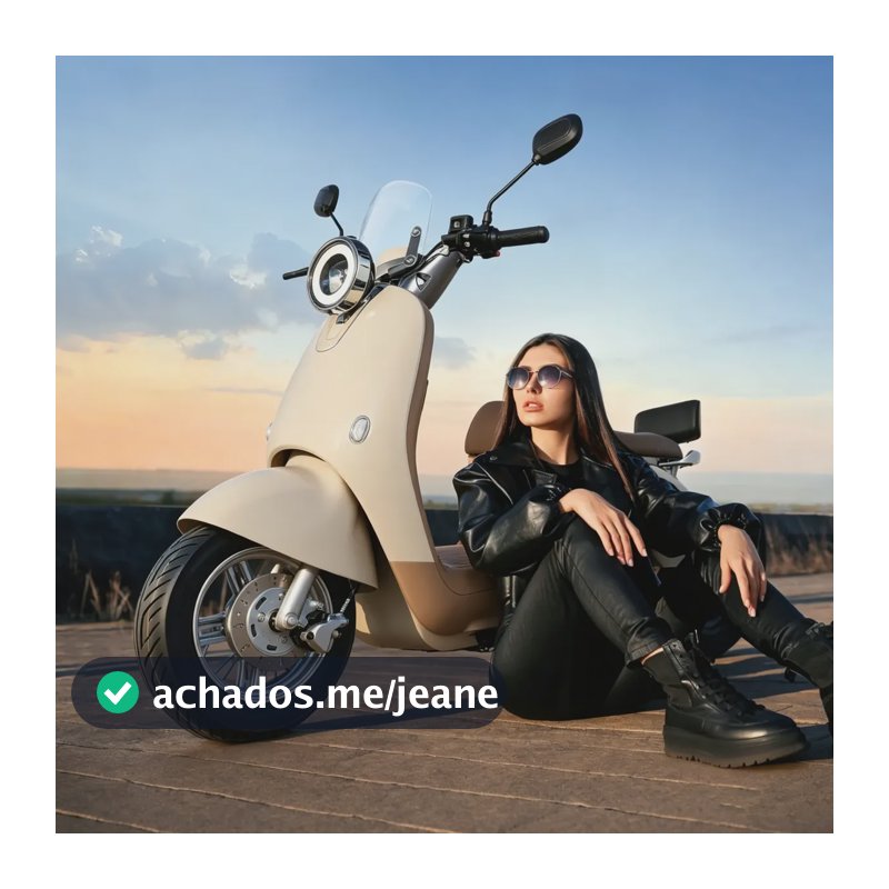 Bicicleta Elétrica Cavalletta C12 Removível Lítio 75km 1000w Bege 125cm