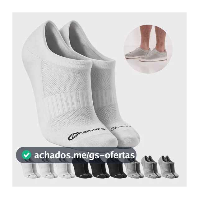 Kit 10 Pares Meias Zhamaro Algodão Sapatilha Invisível