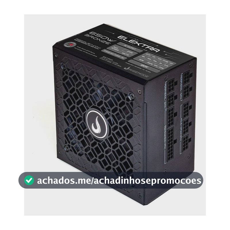 Fonte Gamer Rise Mode Elektra 650w Bronze Full Modular Pfc