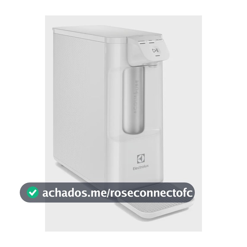 Purificador de Água Gelada Fria e Natural Eletronico Placa Compacto Electrolux PE12B com Filtro Carvão 6 meses ou 3000L Painel Touch Branco