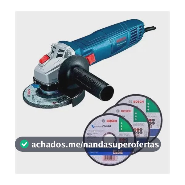 Bosch Professional GWS 700 c/ 3 Discos Corrente elétrica - Azul-turquesa