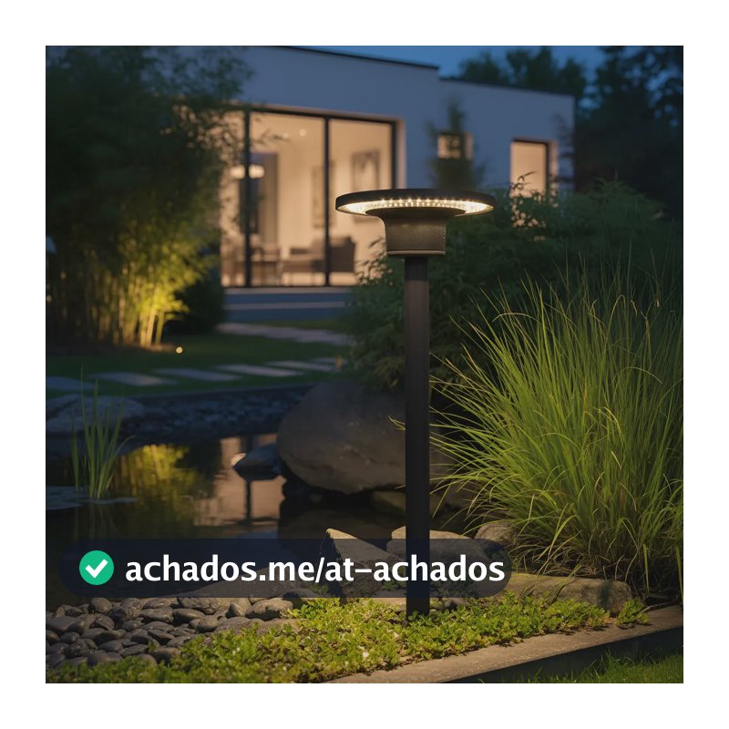 Poste Balizador De Jardim 60 Cm Branco Quente 12w Promoção Branco Quente Preto