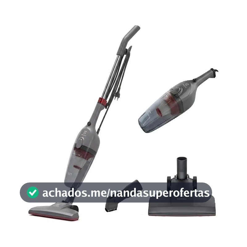 Aspirador de Pó Vertical Electrolux 1450W STK15 com Fio Portátil de Mão 2 em 1 e 1,6 Litros de capacidade com Filtro Hepa Cinza-escuro
