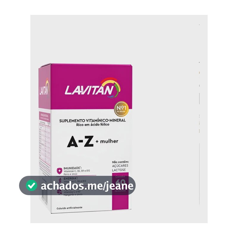 Suplemento Alimentar Lavitan Az Mulher 60 Comprimidos Sem Sabor