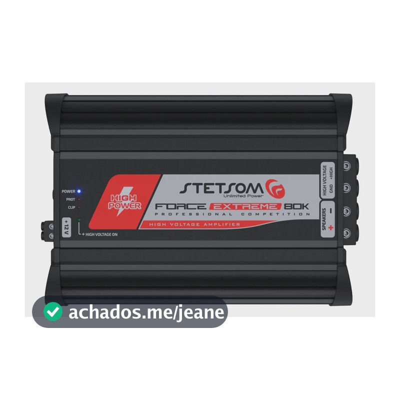 Módulo Amplificador Stetsom Force Extreme 80K de 80.000W RMS Para Som Automotivo