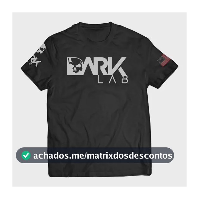 Camiseta Dry-fit  Preta Caveira Unisex Dark Lab