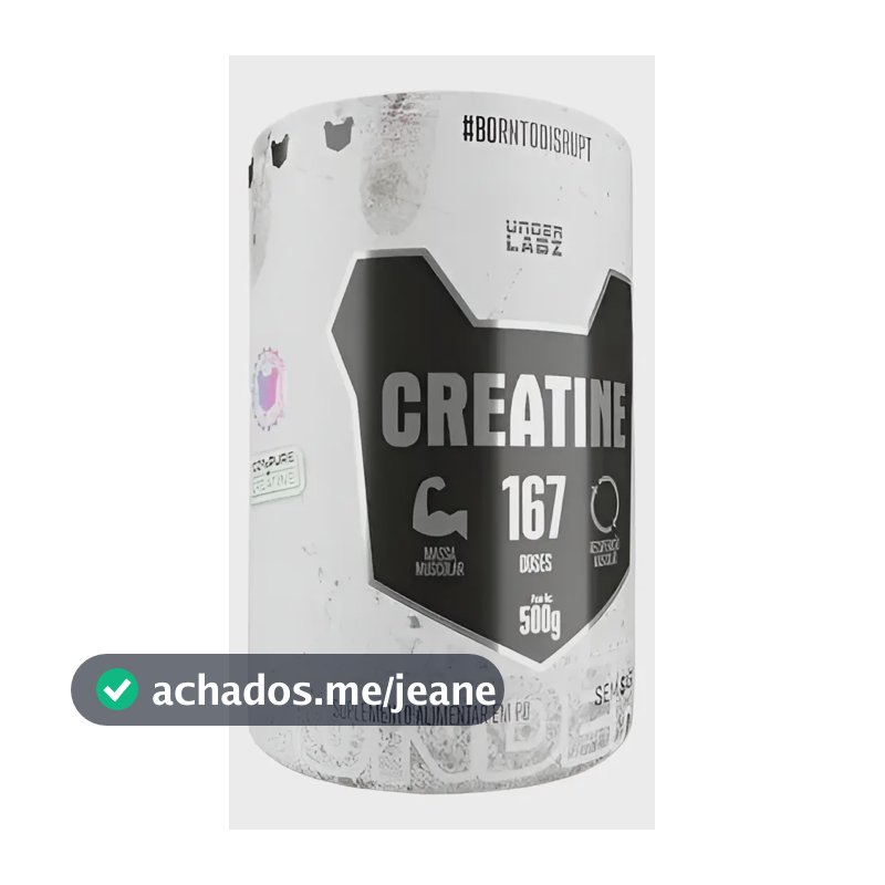 Creatina Monohidratada 100% Pura Under Labz Creatine 500g Sabor Sem Sabor