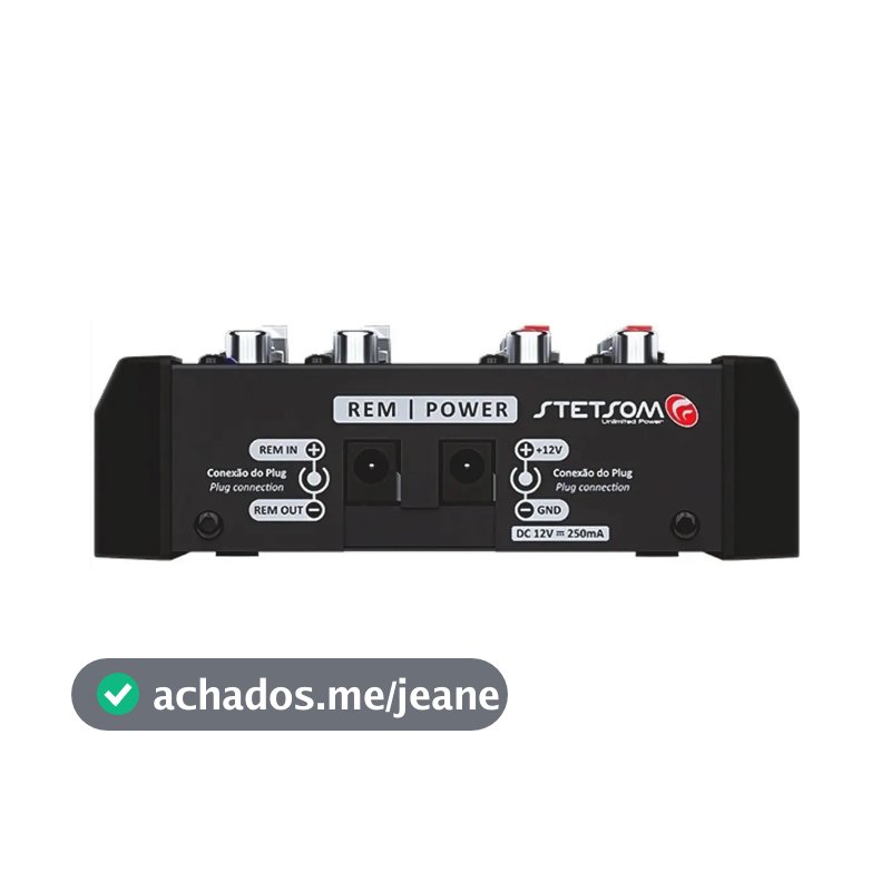 Mesa De Som Automotivo Stetsom Stm0602 12v 2 Canais Stereo Cor Preto