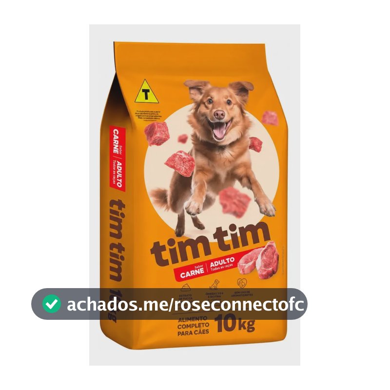 Ração Tim Tim Para Cães Adultos Sabor Carne 10kg Todas As Ra