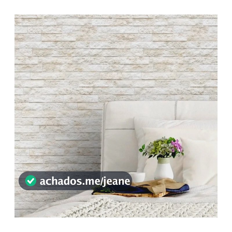 Papel Parede Adesivo 3d Lavável Pedra Canjiquinha Branco Com Tons De Marrom E Begê