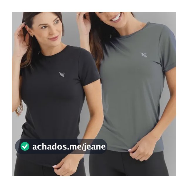 Kit 2 Blusas Baby Look T Shirt Fitness Academia Dry Fit Lisa