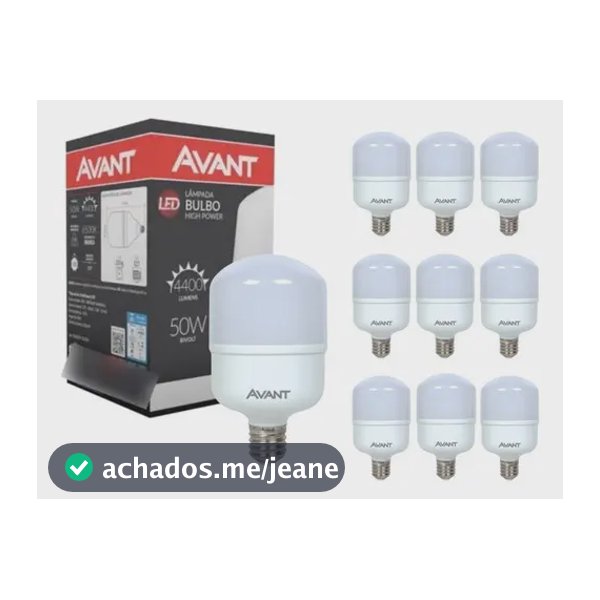 KIT 10 LÂMPADAS BULBO LED 50W BRANCO FRIO BOCAL e27