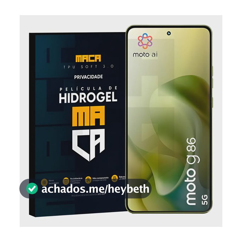 Película Hidrogel Frontal Moto G86 5g Fosca Privacidade