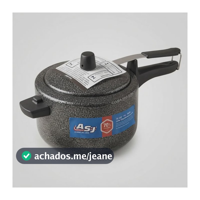 Panela De Pressão 2,5 Litros Asj Alumínio Craqueada Grafite Grafite