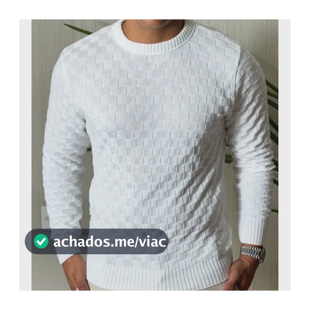 Suéter Masculino Lã Tricot Manga Longa Xadrez Blusa De Frio