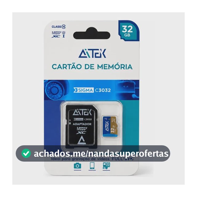 Cartão De Memória Aitek Sd 32gb Classe 10 Resistente Rápido