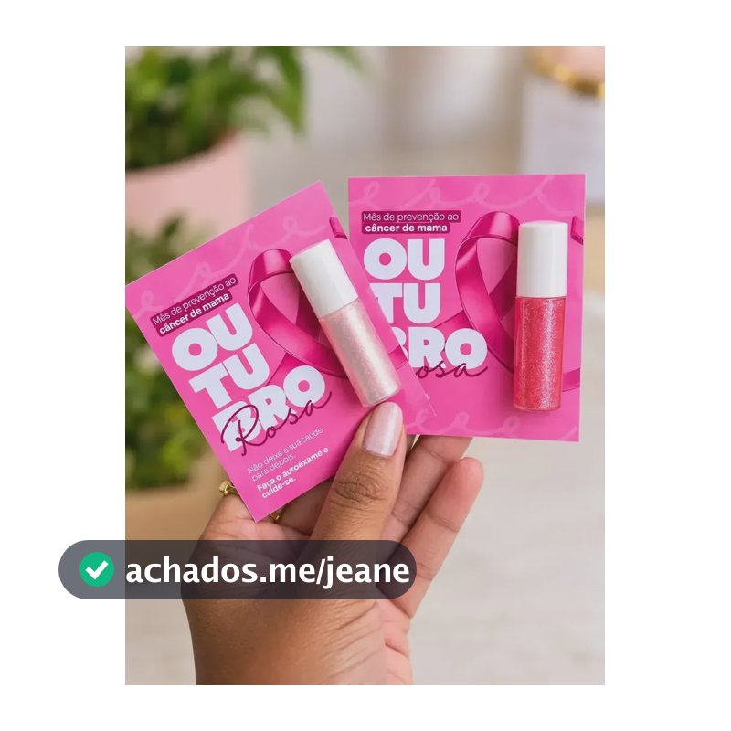 10 Mini Lip Gloss Outubro Rosa Personalizado Para Empresas