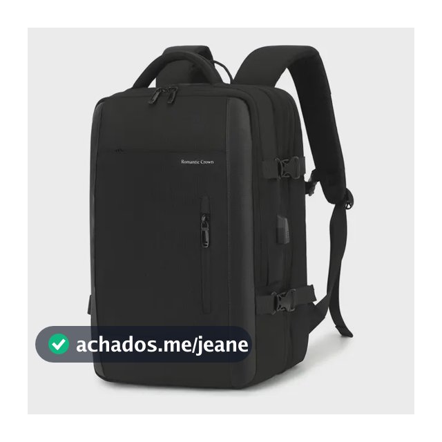 Mochila Viagem Feminina Masculina Para Notebook Executiva Cor Preto Liso