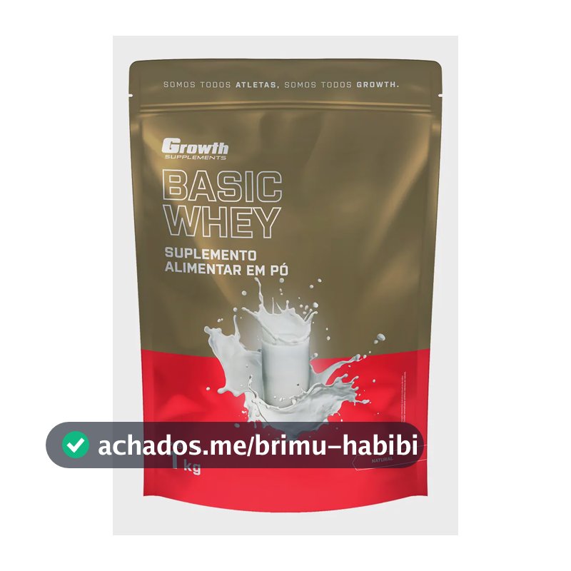 Proteína Growth Supplements Basic Whey em pó sabor Natural x 1kg