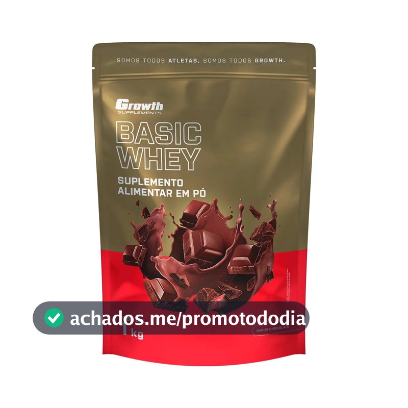 Proteína Growth Supplements Basic Whey em pó sabor Chocolate x 1kg