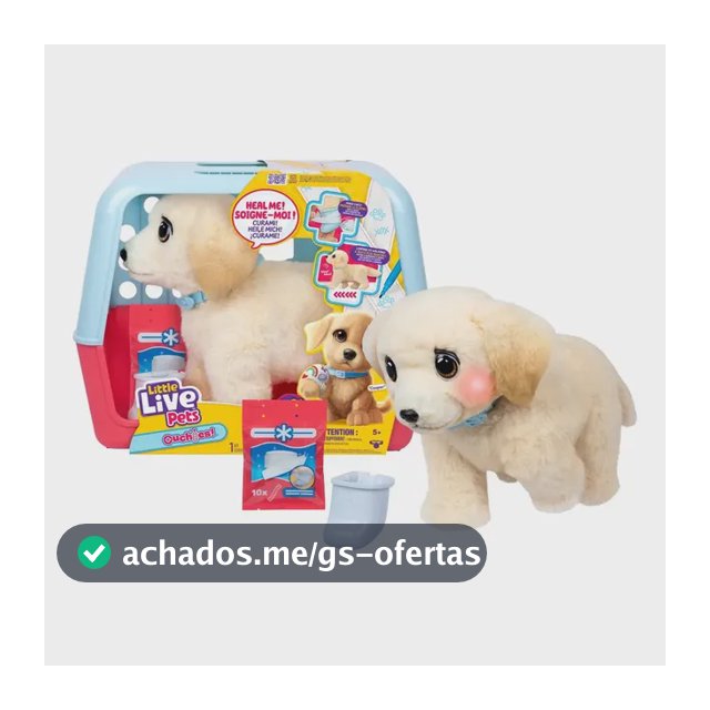Fun Divirta-se Cachorro Little Live Pets Ouchies Retriever Bege