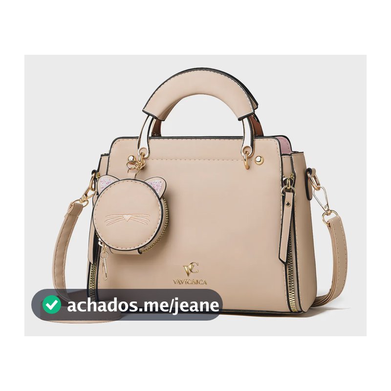 Bolsas Femininas Vavichica Bolsa Transversal Feminina Cor Caqui Vavichica