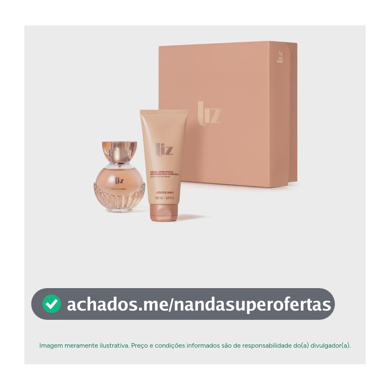 Kit Presente Natal Liz Boticário (2 Itens) Perfume 50 Ml
