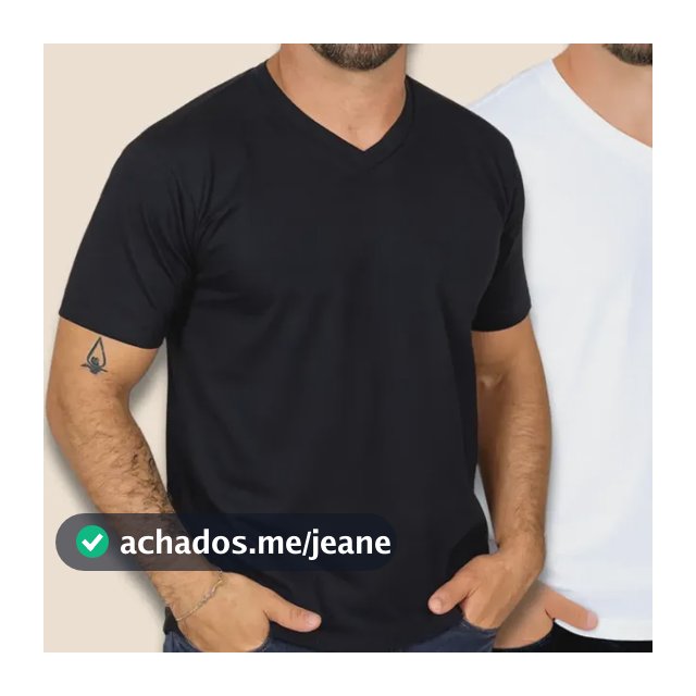 Kit 2 Camisetas Básicas Algodão Egípcio Gola V 5254-k2