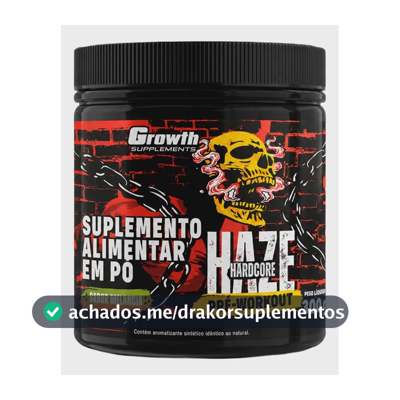Pré-treino Haze Hardcore Pre-workout 300g Growth Supplements Melancia