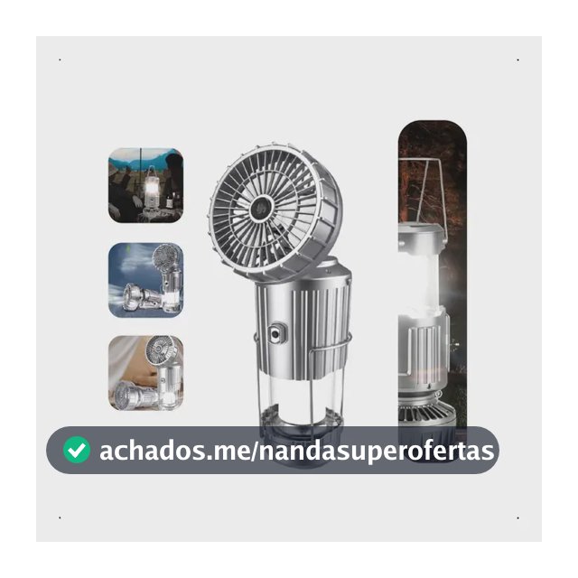 Lanterna Lampião Com Ventilador Led C/ Placa Solar Embutida 127/220v