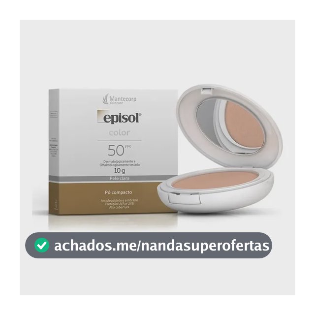 Mantecorp protetor solar pó compacto fps 50 Tom Claro