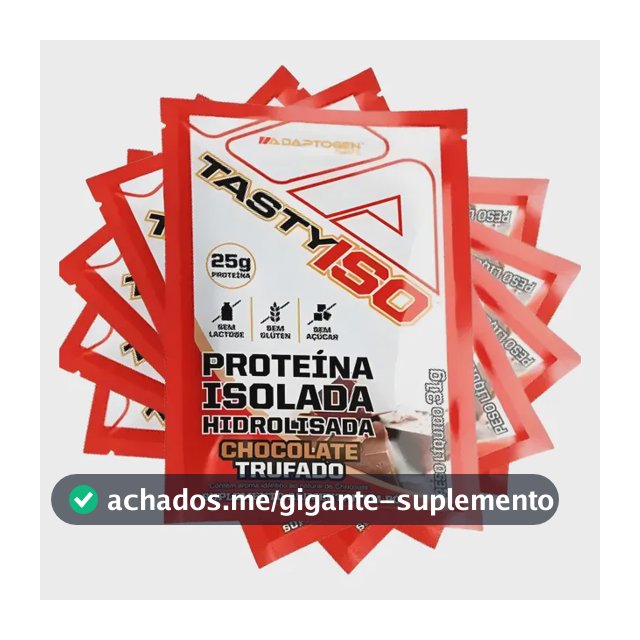 Kit 5x Tasty Iso Sache 30g Adaptogen Sabor Chocolate Truffle Tasty Iso Chocolate Truffle 5x