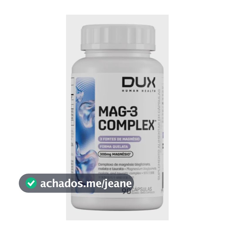 Magnésio Mag-3 Complex - 90 Capsulas Dux Nutrition Sabor Sem sabor