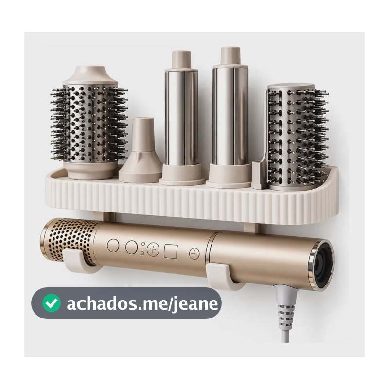 Suporte Organizador De Parede Para Secador De Cabelo