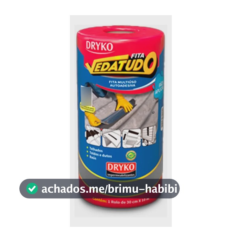 Fita Asfáltica Auto Adesiva Aluminizada FVD30 30 Cm X 10 M
