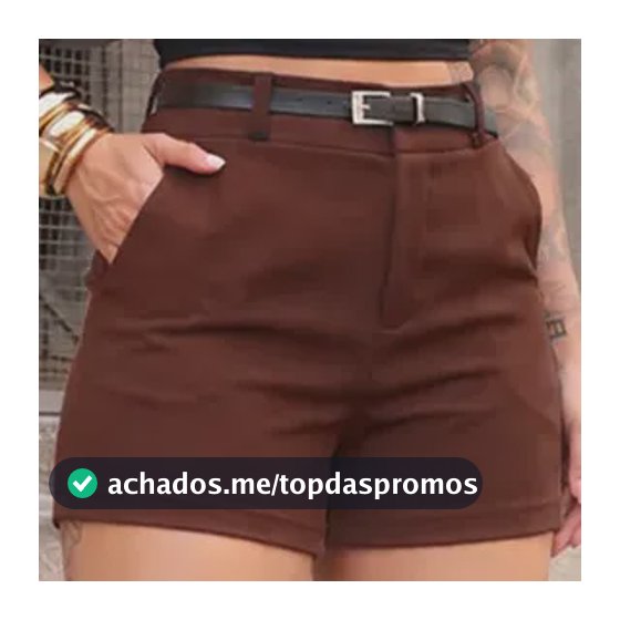 Shorts Alfaiataria Feminino Social Cintura Alta Bolsos Verão