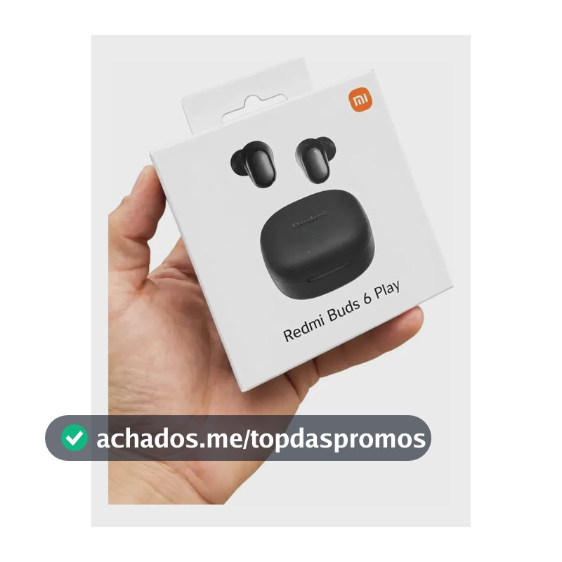 Fone De Ouvido Sem Fio Xiaomi Redmi Buds 6 Play Preto
