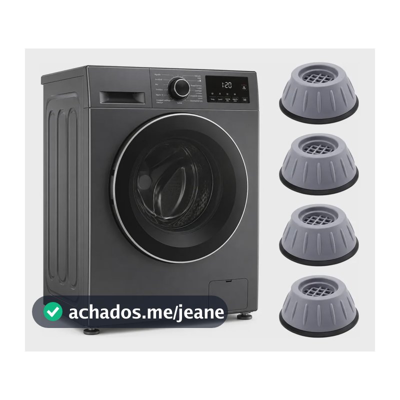 Pé Máquina Lava Seca Geladeira Fogão Anti Vibração Nivelador