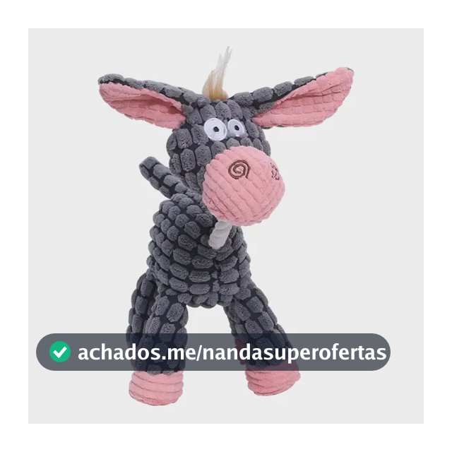 Pelúcia Pet Burrico Brinquedo De Cachorro Com Apito