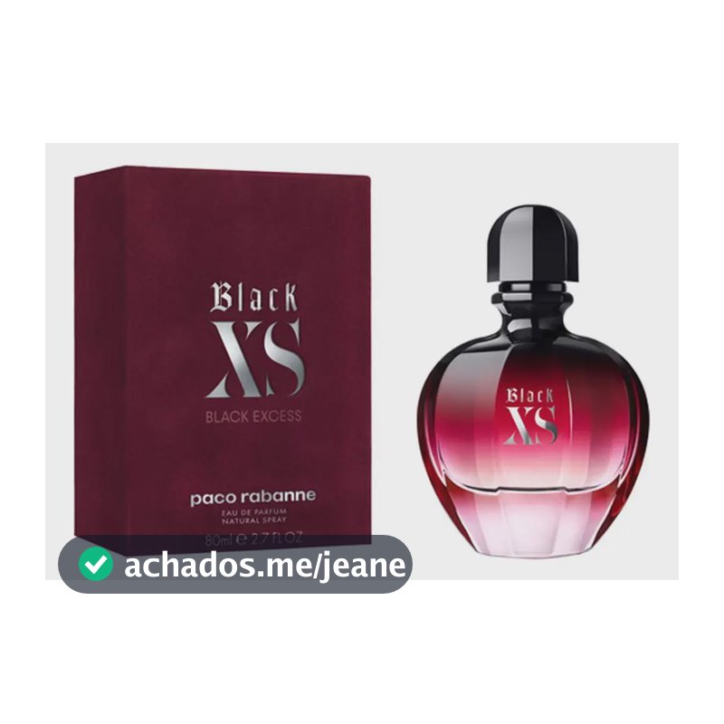 Black Xs For Her Rabanne Feminino Edp 80ml